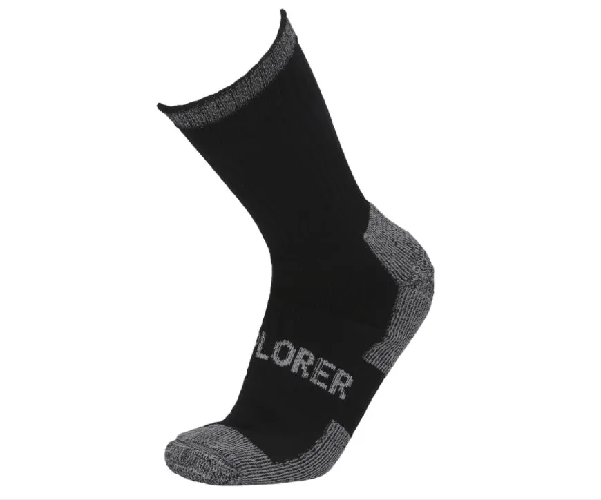 10 x Explorer Tough Work Socks Wool Cotton Blend Durable Outdoor Crew