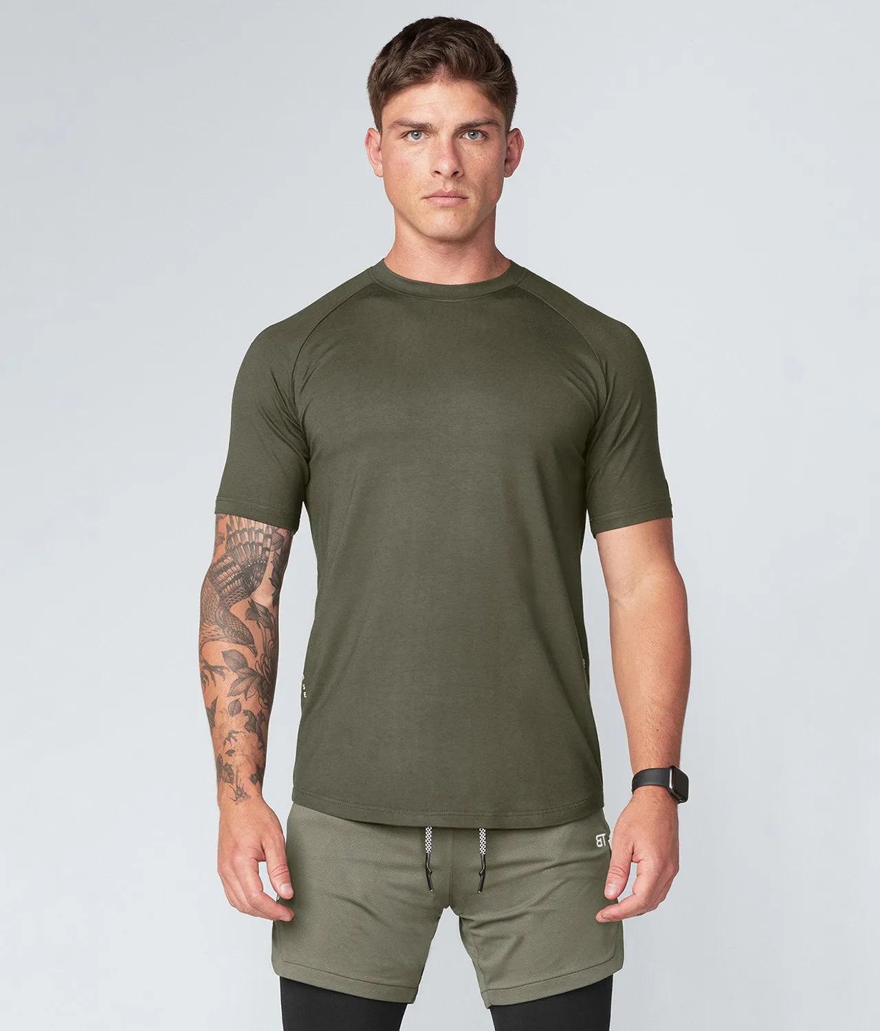 1050 . Viscose Regular-Fit Shirt - Military Green