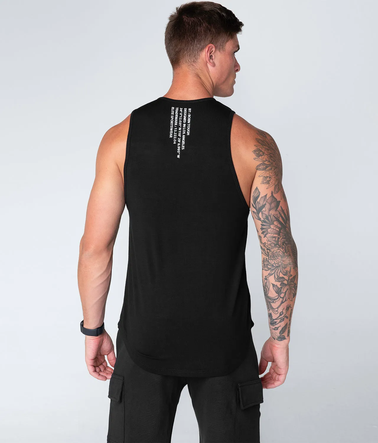 1550 . Viscose Regular-Fit Tank Top - Black