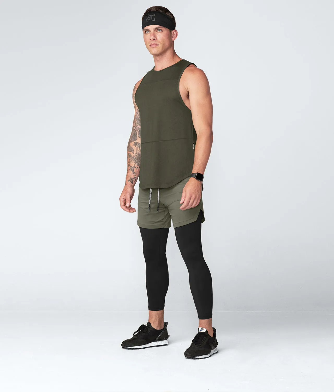 1550 . Viscose Regular-Fit Tank Top - Military Green