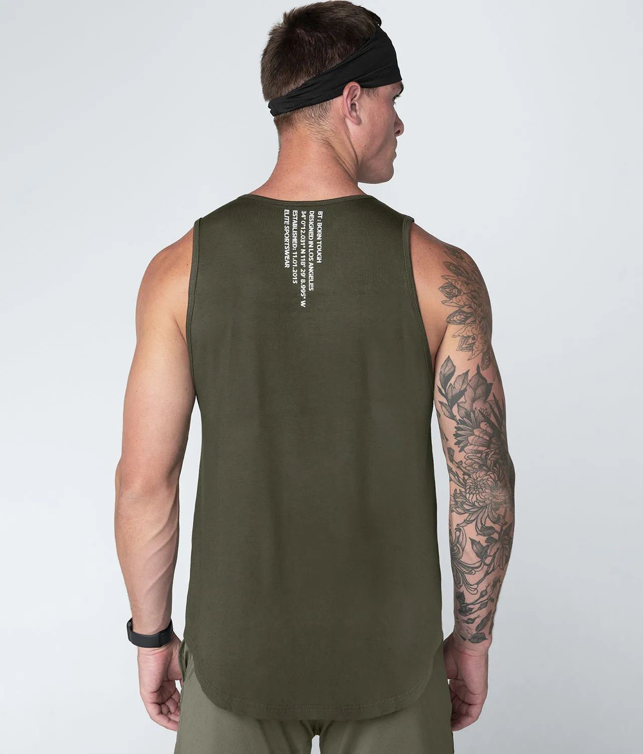 1550 . Viscose Regular-Fit Tank Top - Military Green