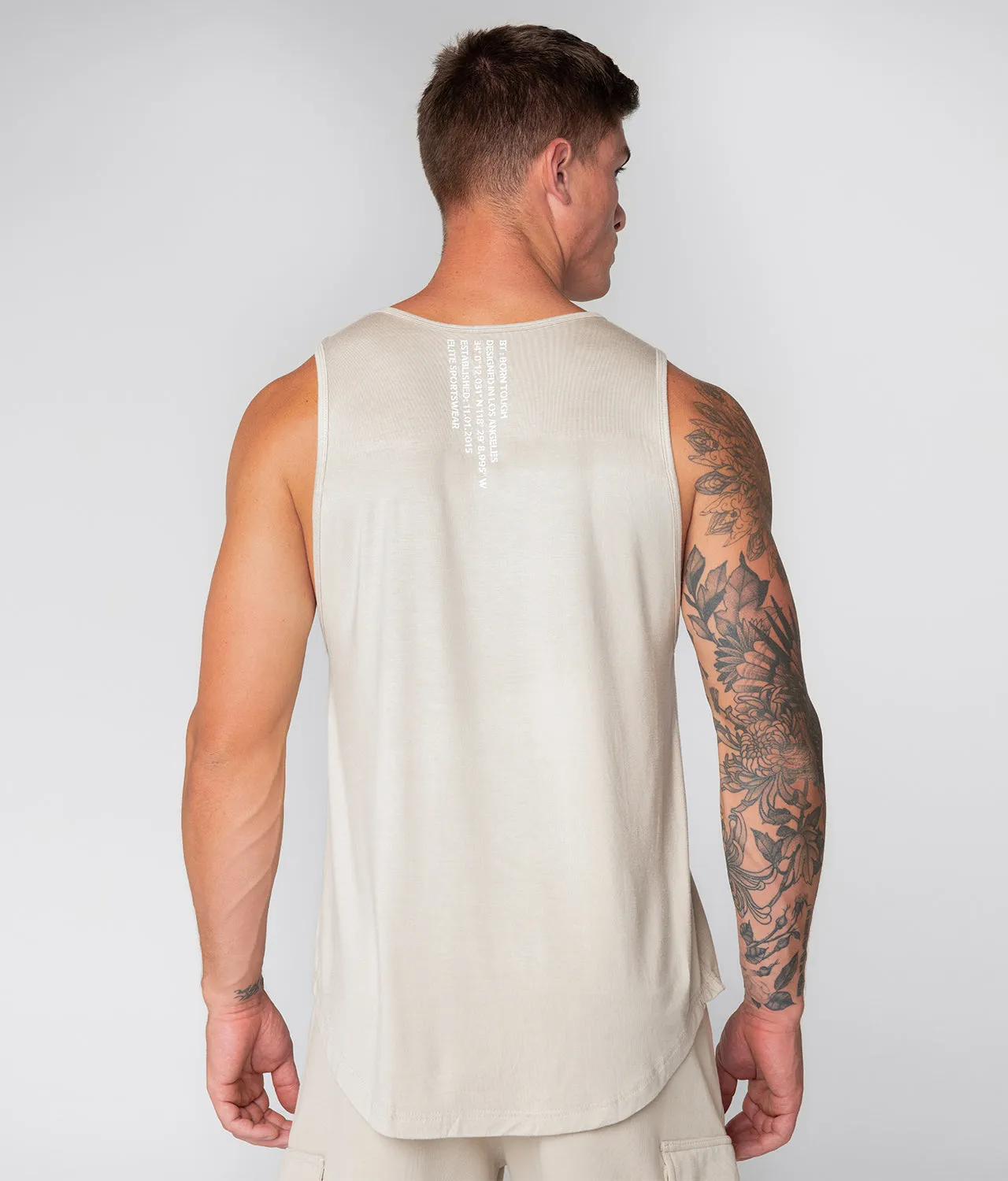 1550 . Viscose Regular-Fit Tank Top - Stone