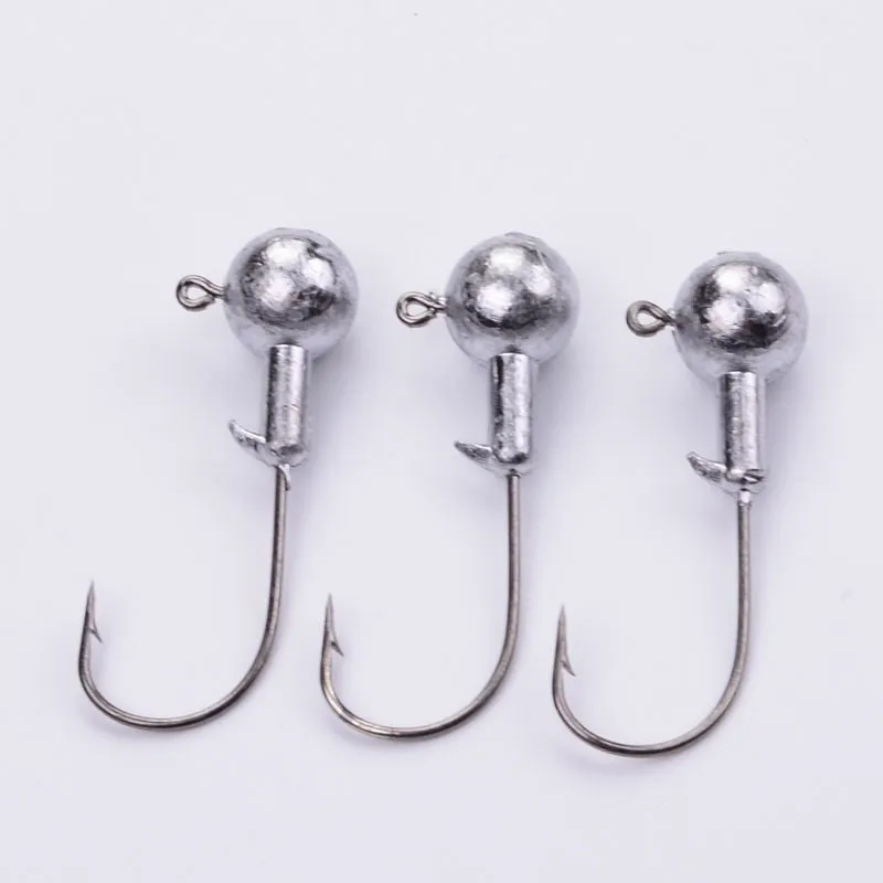 2015 5 PSC/Lot New High Quality 1g/3g/5g/5.5g/10g Lead Head Hook Jigs Bait Fishing Hooks For Soft Lure Fishing Tackle