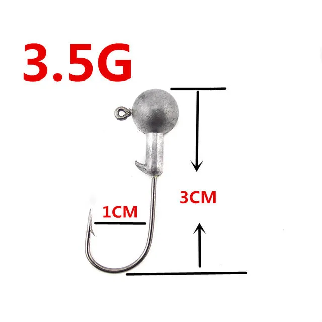 2015 5 PSC/Lot New High Quality 1g/3g/5g/5.5g/10g Lead Head Hook Jigs Bait Fishing Hooks For Soft Lure Fishing Tackle