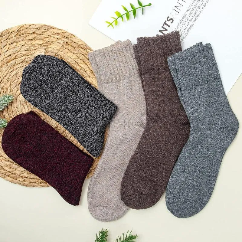 5 Pairs Casual Wool Blend Socks – Warmth and Comfort for Everyday