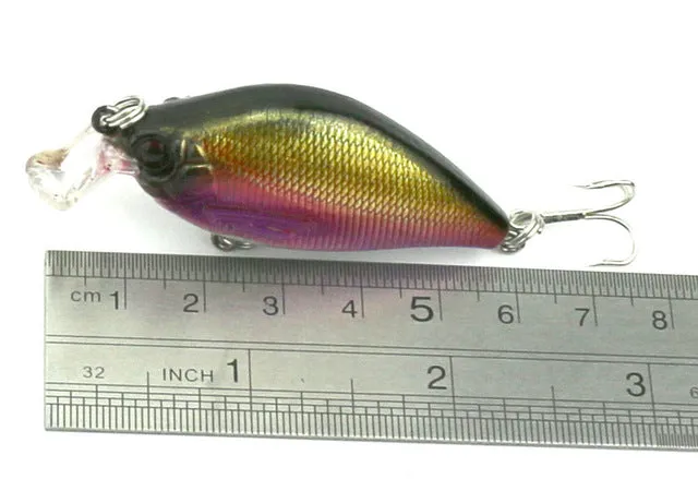 6.5cm 8.4g Artificial Bass Fishing Lures 3d Fish Eye Hard Plastic Laser Crank Bait Reflective Fake Lure Baits CB015