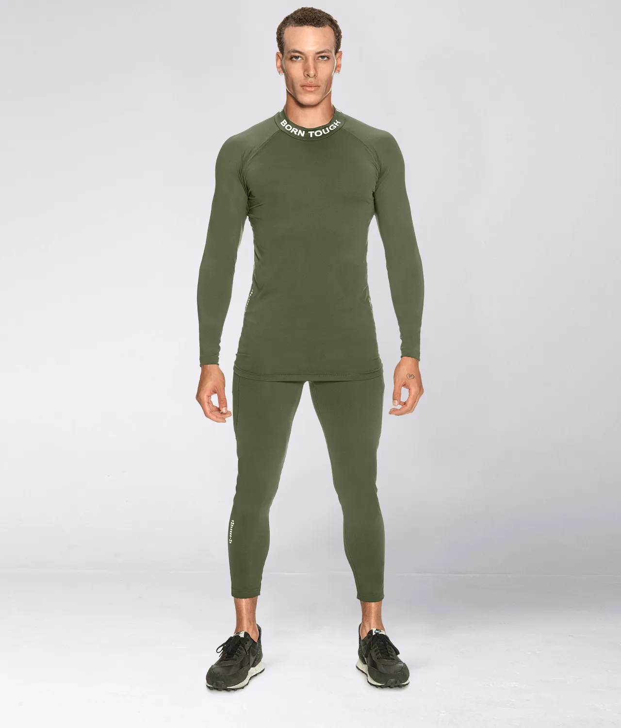 9600 . Compression Regular-Fit Shirt - Military Green