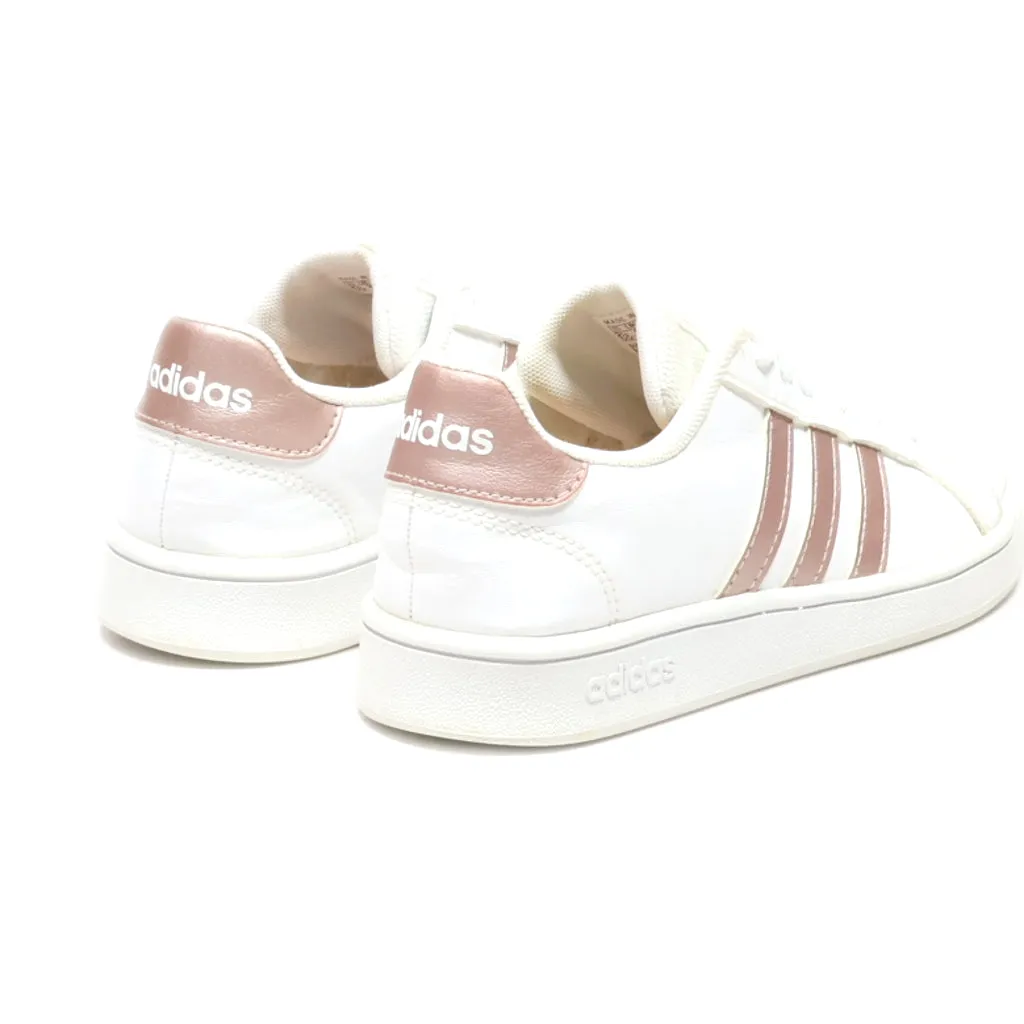 Adidas Grand Court Lifestyle Tennis Sneakers Leather White Colour For Kids