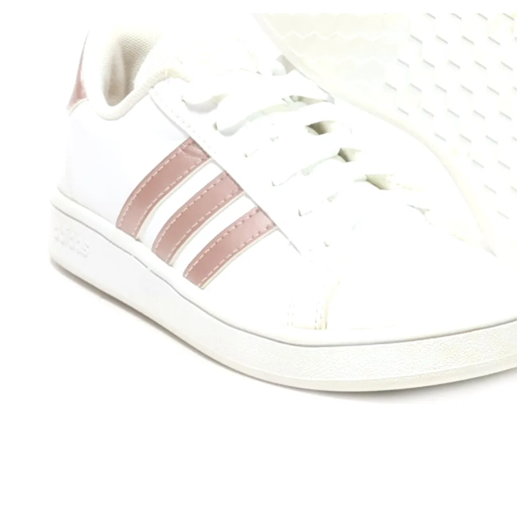 Adidas Grand Court Lifestyle Tennis Sneakers Leather White Colour For Kids