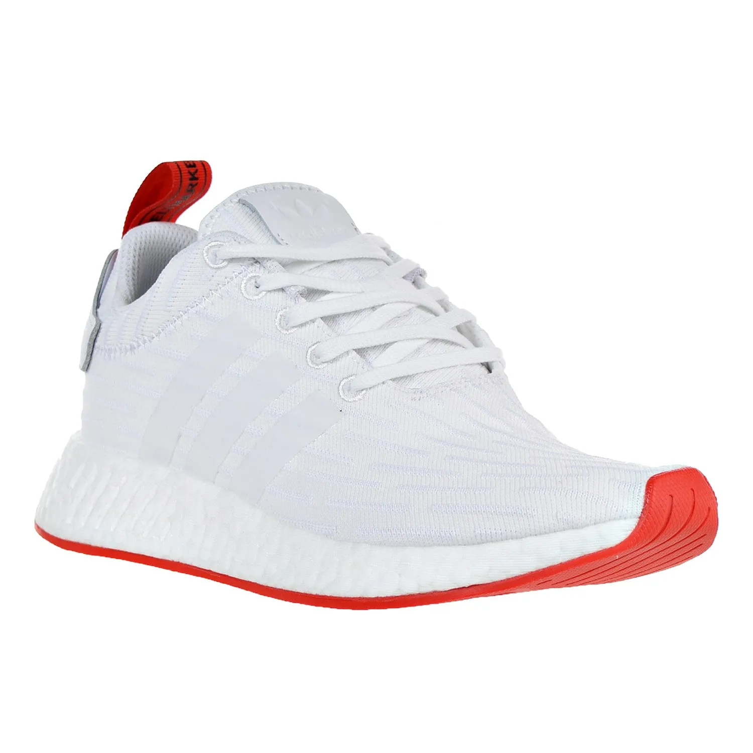 Adidas NMD_R2 Primeknit Men's Shoe White/Core Red