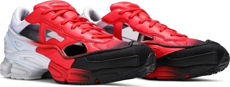 Adidas Raf Simons x Ozweego Replicant 'Red Halo Blue' Sneakers, Red