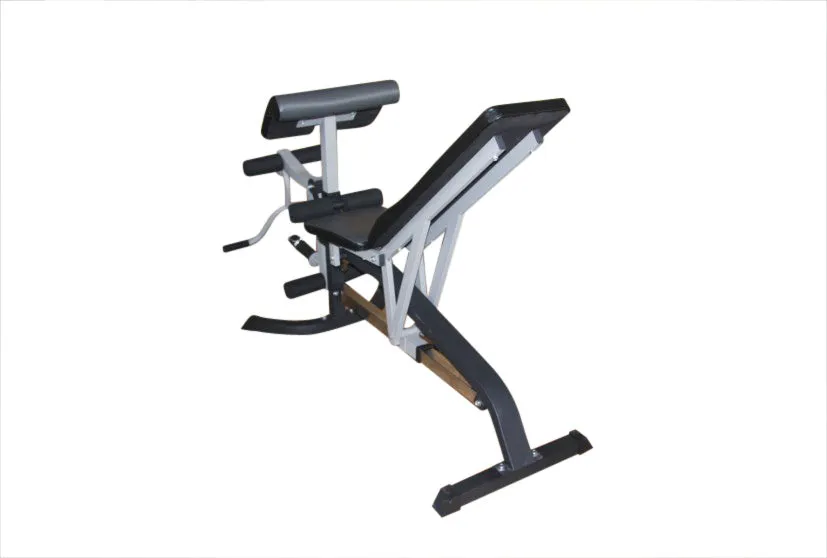 Adjustable FID Bench Press w/ Leg Extension, Steel Frame