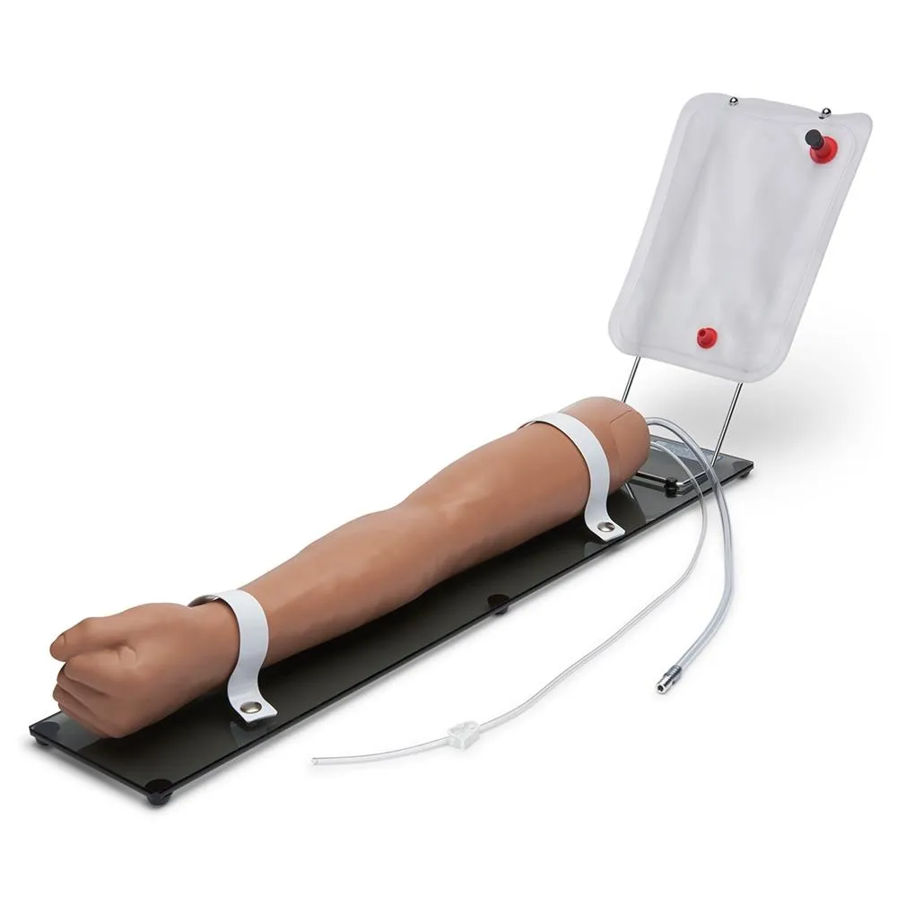 Advanced Multipurpose Venous Training Arm For IV, IM, and Sub-Q Practice, Right Arm, Dark