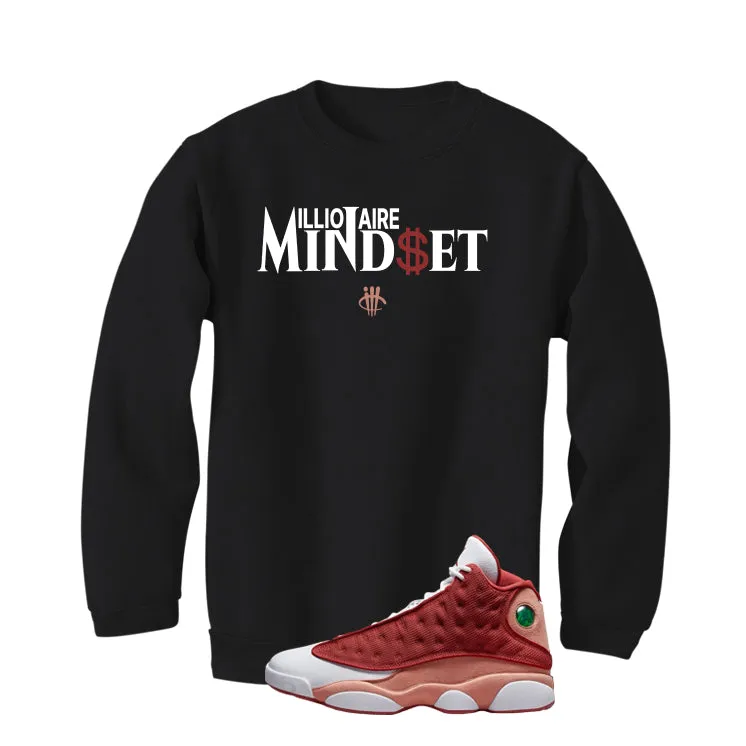 Air Jordan 13 Dune Red Black T-Shirt (Millionaire Mindset)| illcurrency