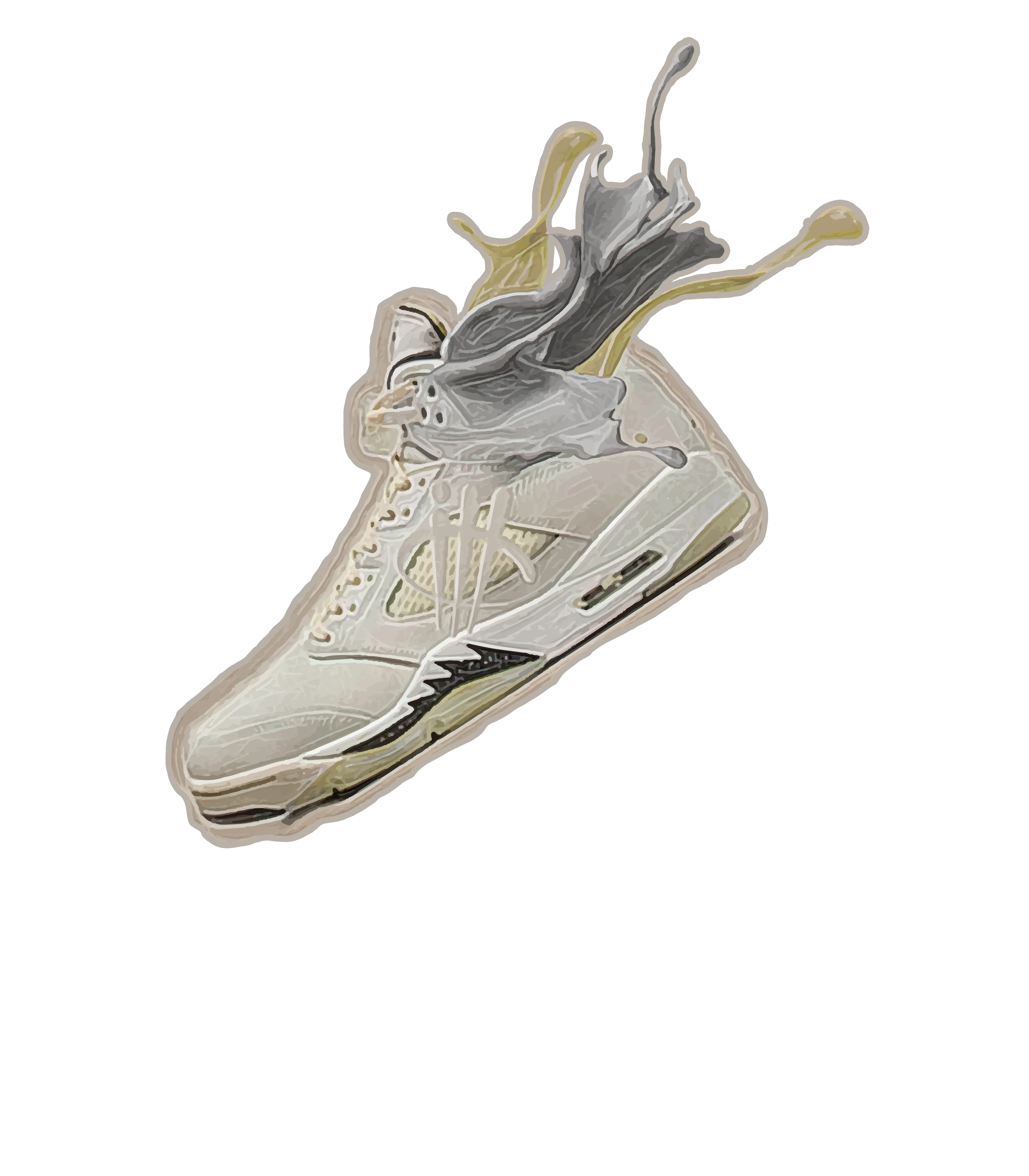 Air Jordan 5 SE Sail White T-Shirt (Splash 5)| illcurrency