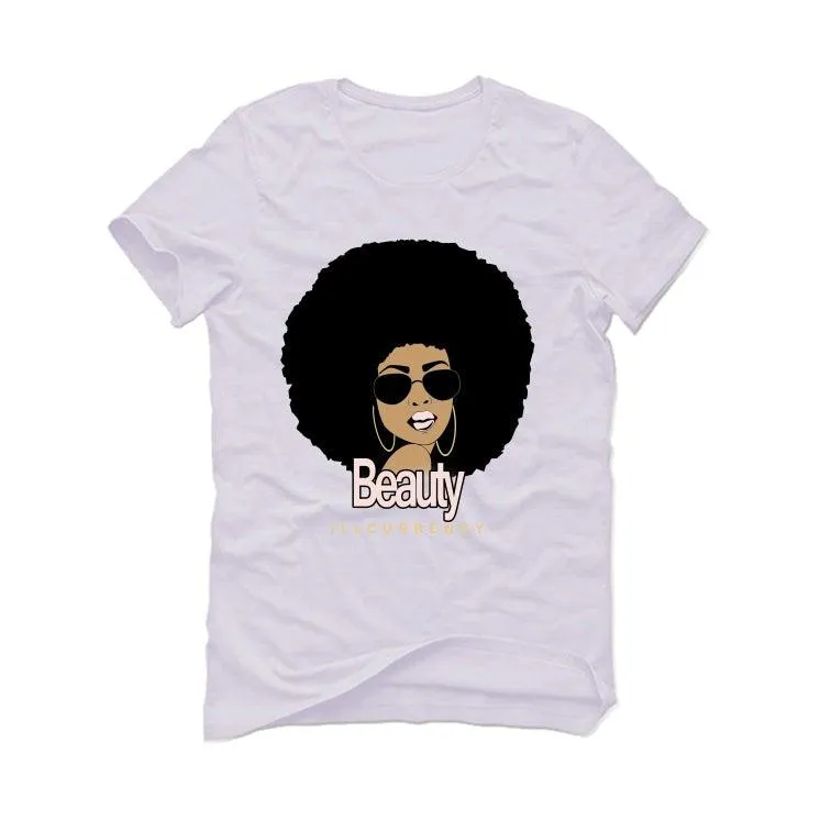 Air Jordan 6 WMNS Gold Hoops White T-Shirt (Afro Beauty)