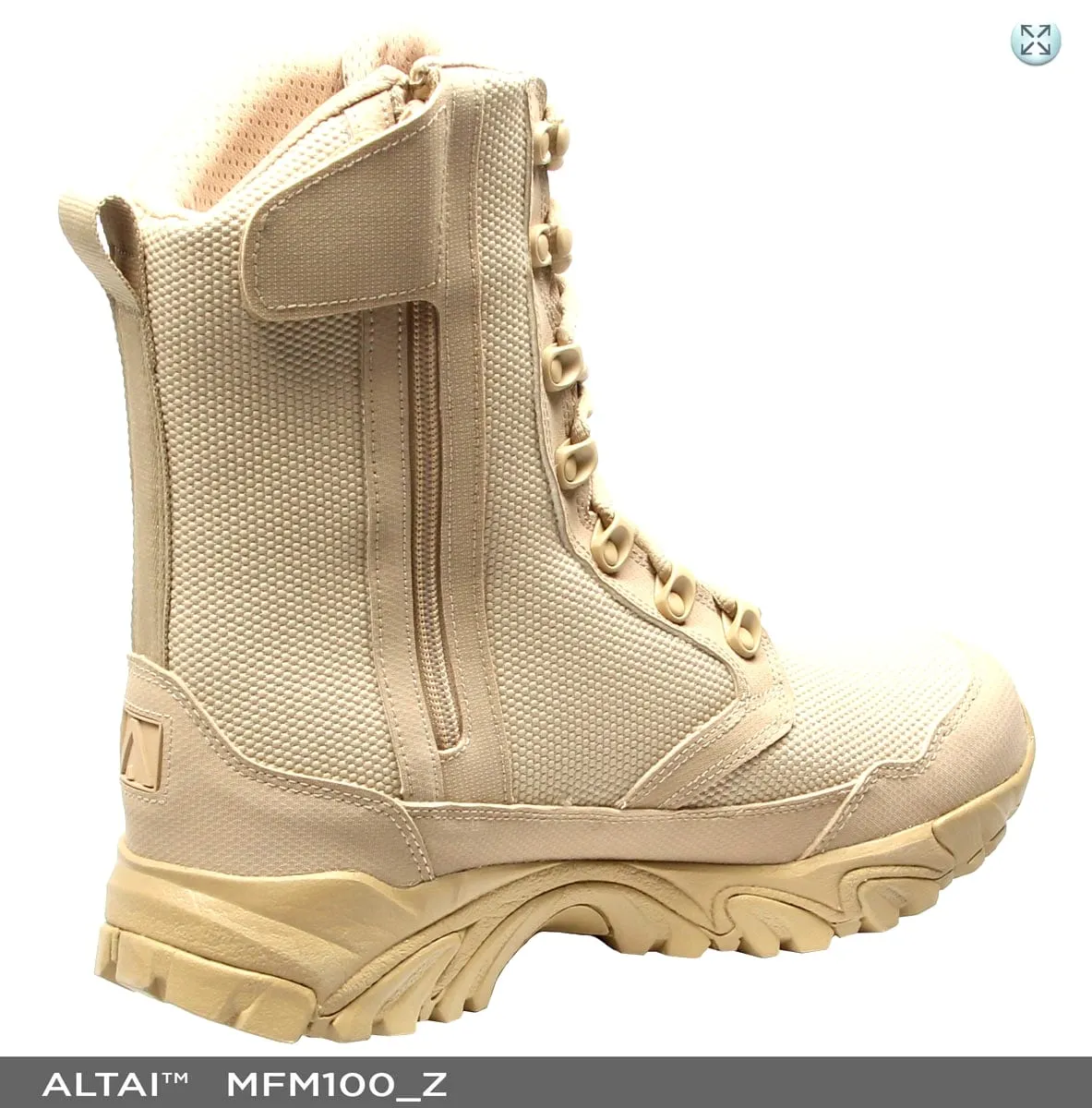 ALTAI 8″ Waterproof Tan Zip Up Boots Model: MFM100-Z