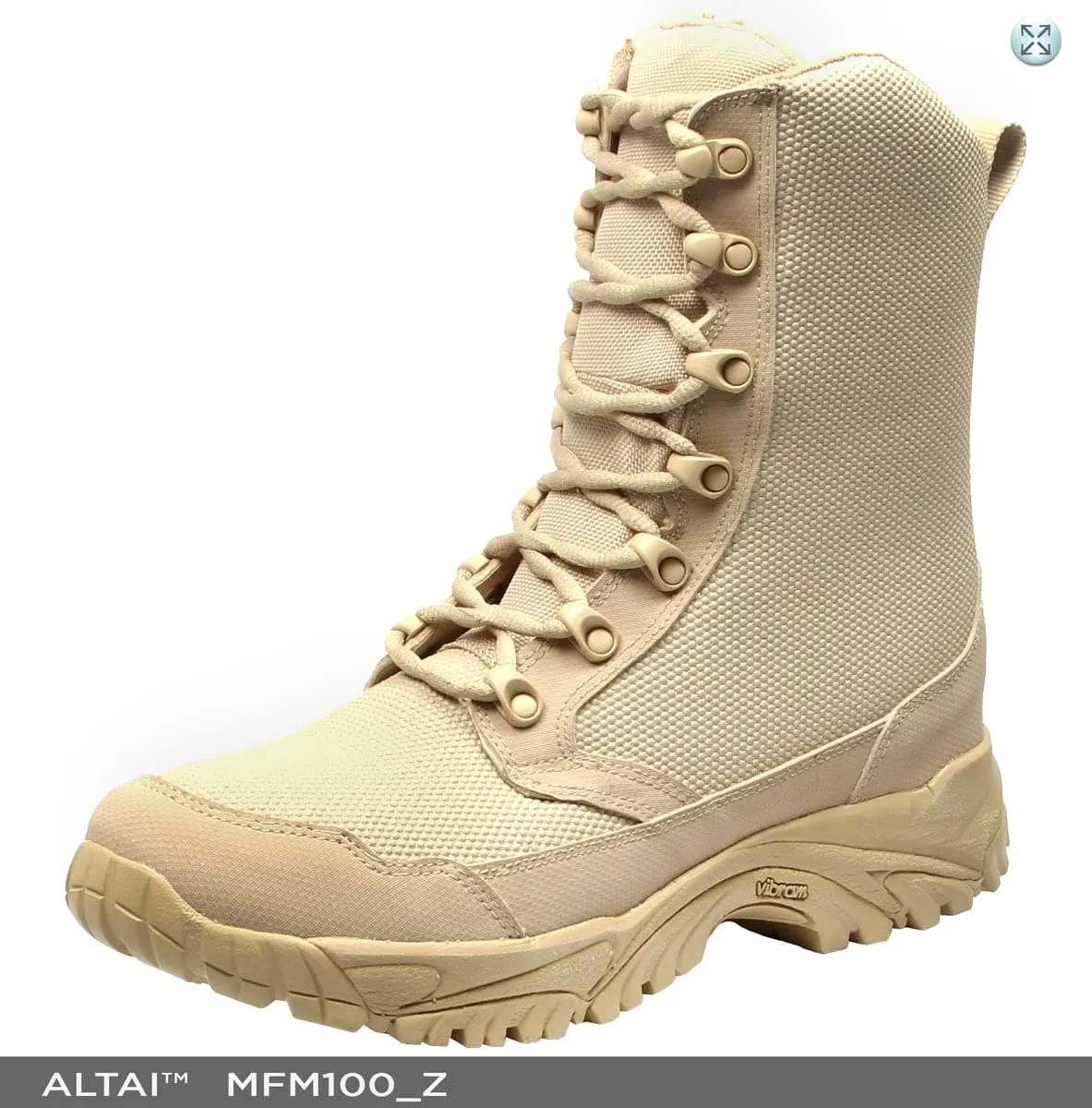 ALTAI 8″ Waterproof Tan Zip Up Boots Model: MFM100-Z