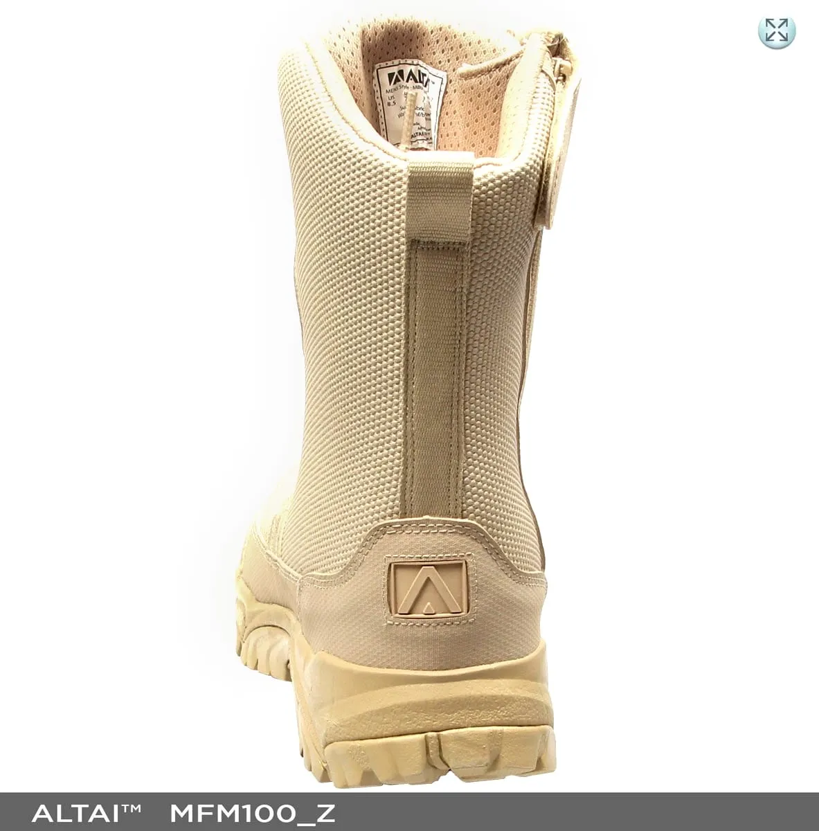 ALTAI 8″ Waterproof Tan Zip Up Boots Model: MFM100-Z