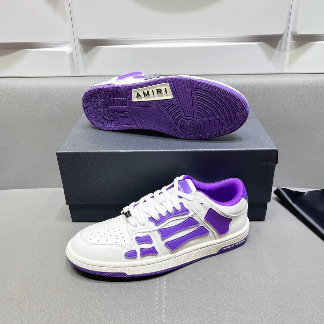 AMR Skel Top Low Purple and White Sneakers-153