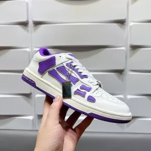 AMR Skel Top Low Purple and White Sneakers-153