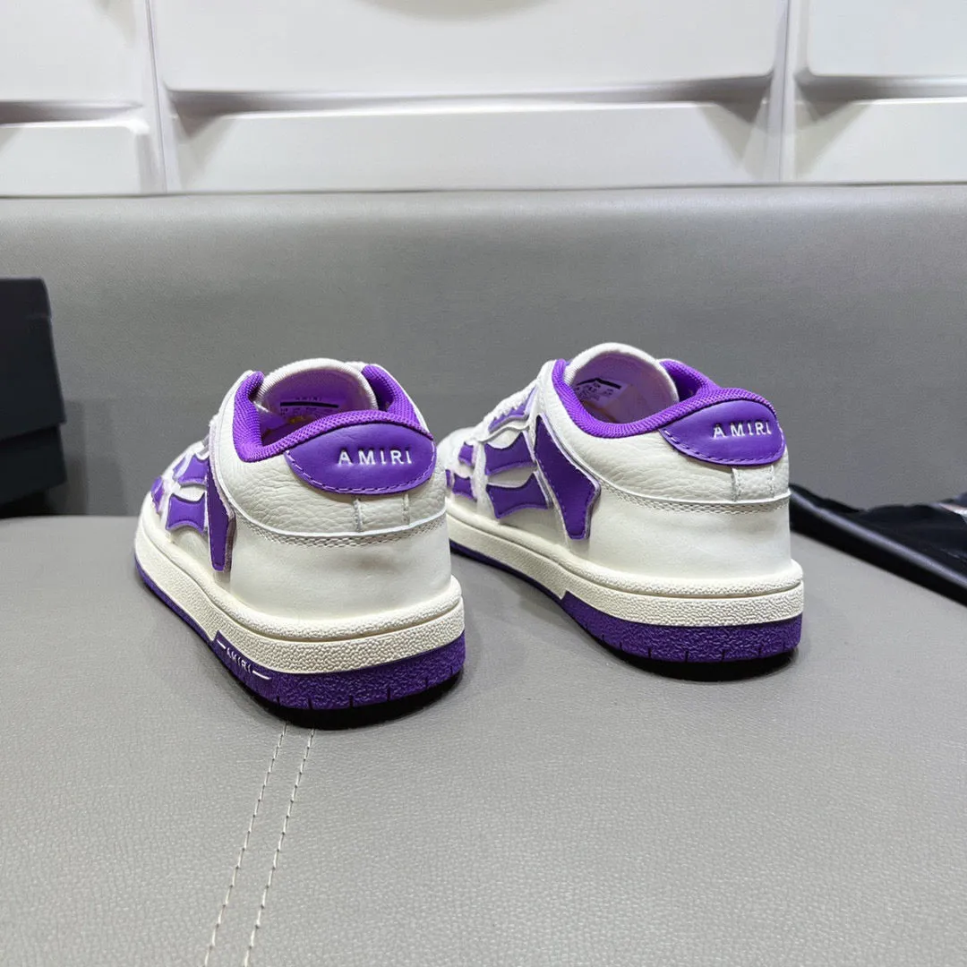 AMR Skel Top Low Purple and White Sneakers-153