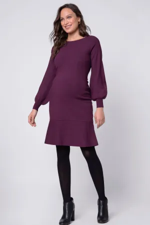 Andrea Peplum Maternity & Nursing Dress