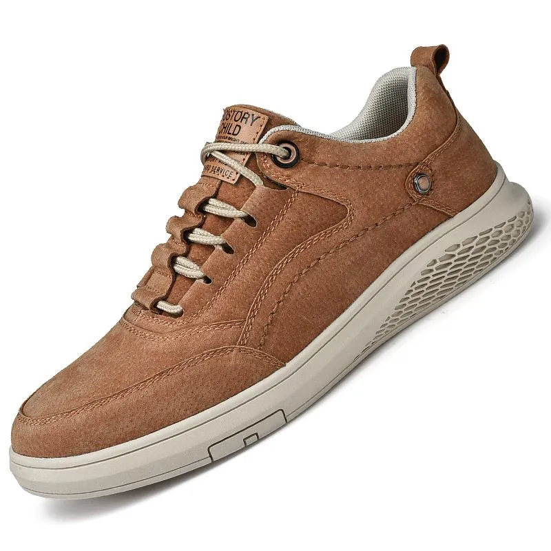 Angelo Ricci™ Genuine Leather Suede Sneakers