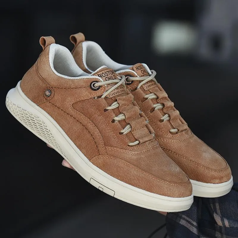 Angelo Ricci™ Genuine Leather Suede Sneakers