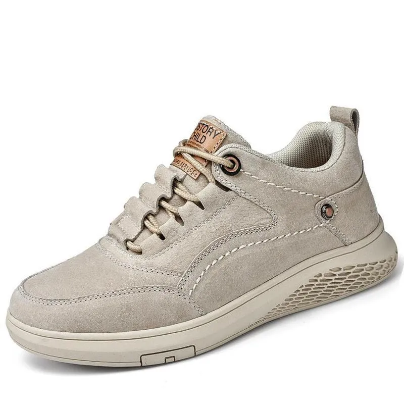 Angelo Ricci™ Genuine Leather Suede Sneakers