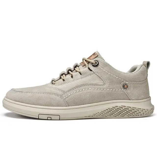 Angelo Ricci™ Genuine Leather Suede Sneakers