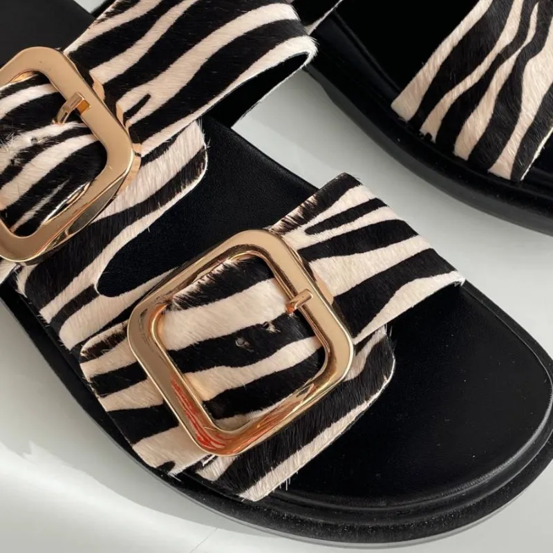 Animal Print Slip-on Outdoor Sandals for Women