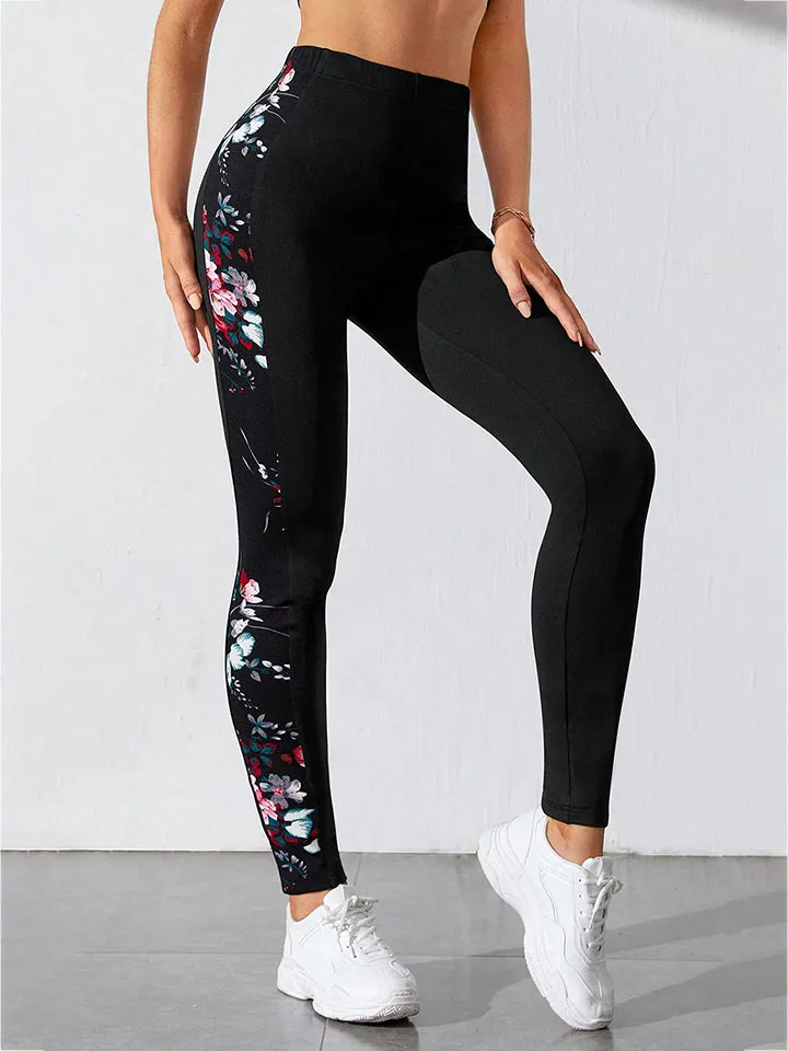 *APP EXCLUSIVE* Floral Print Wide Waistband Pants