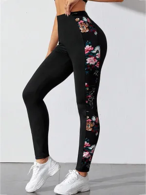 *APP EXCLUSIVE* Floral Print Wide Waistband Pants