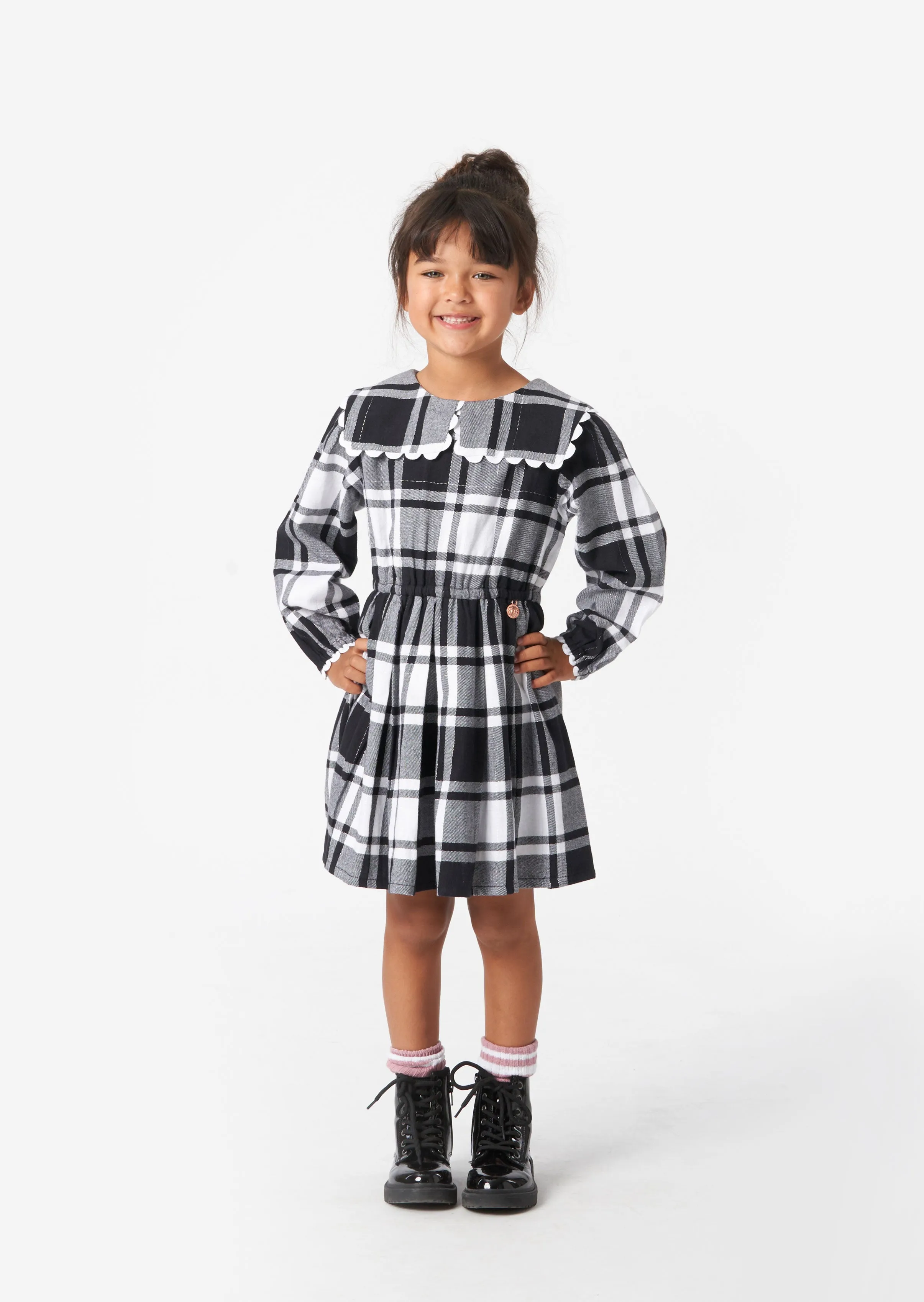 Ashley Collared Check Dress