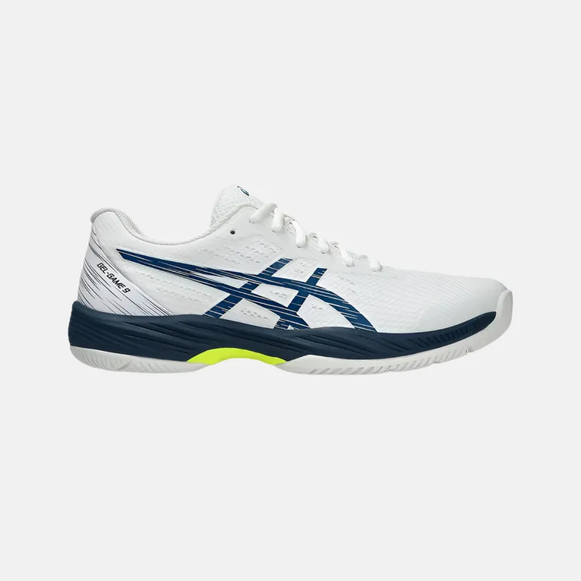 Asics Gel-Game 9 Men's Tennis Shoes -White/Mako Blue