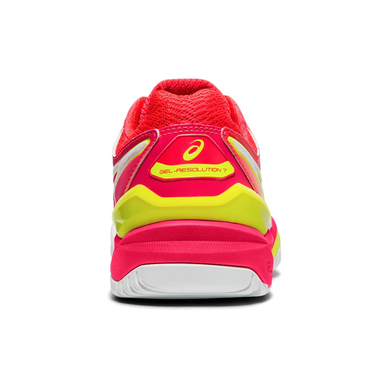 Asics Gel Resolution 7 White Pink Yellow Womens Tennis Shoes