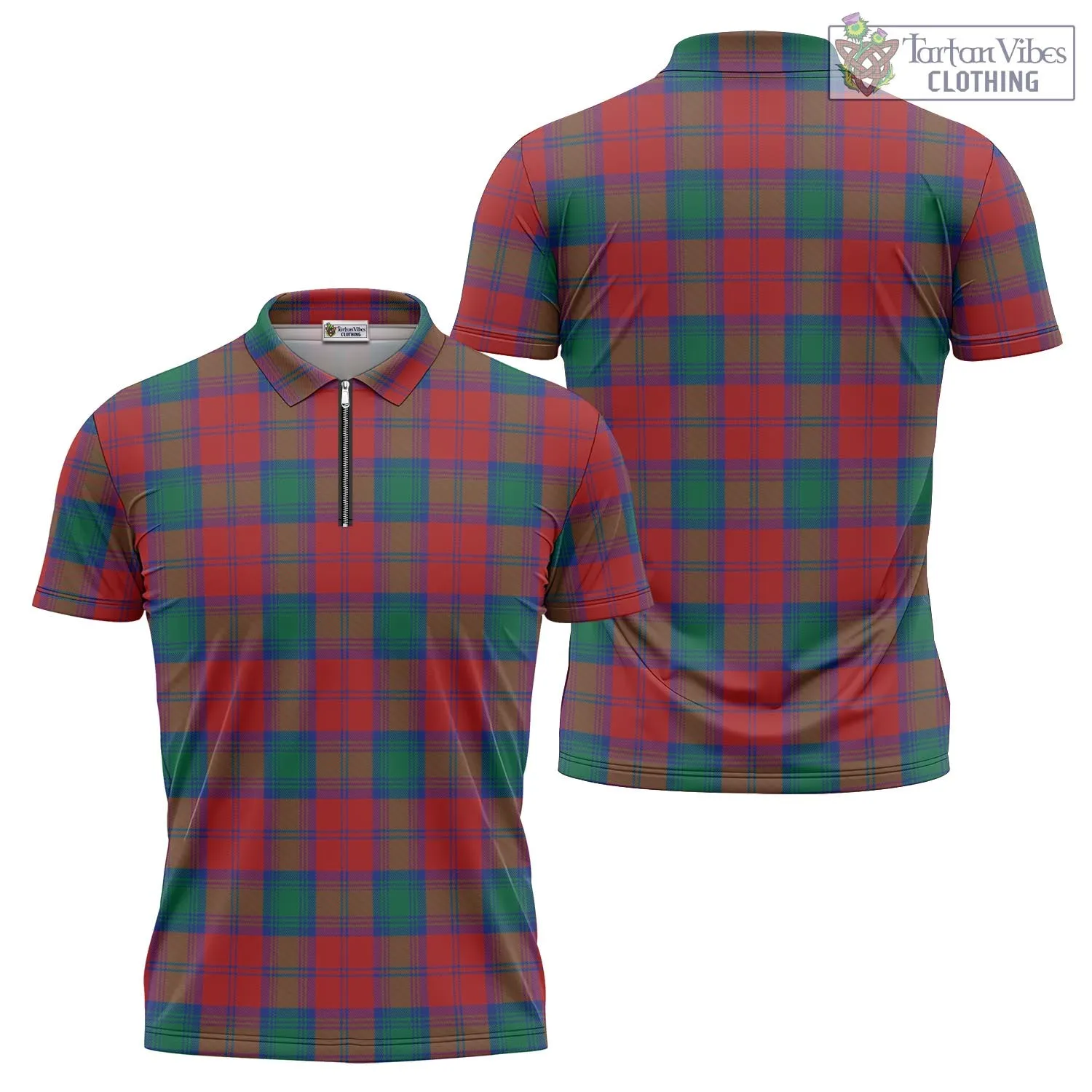 Auchinleck (Affleck) Tartan Zipper Polo Shirt