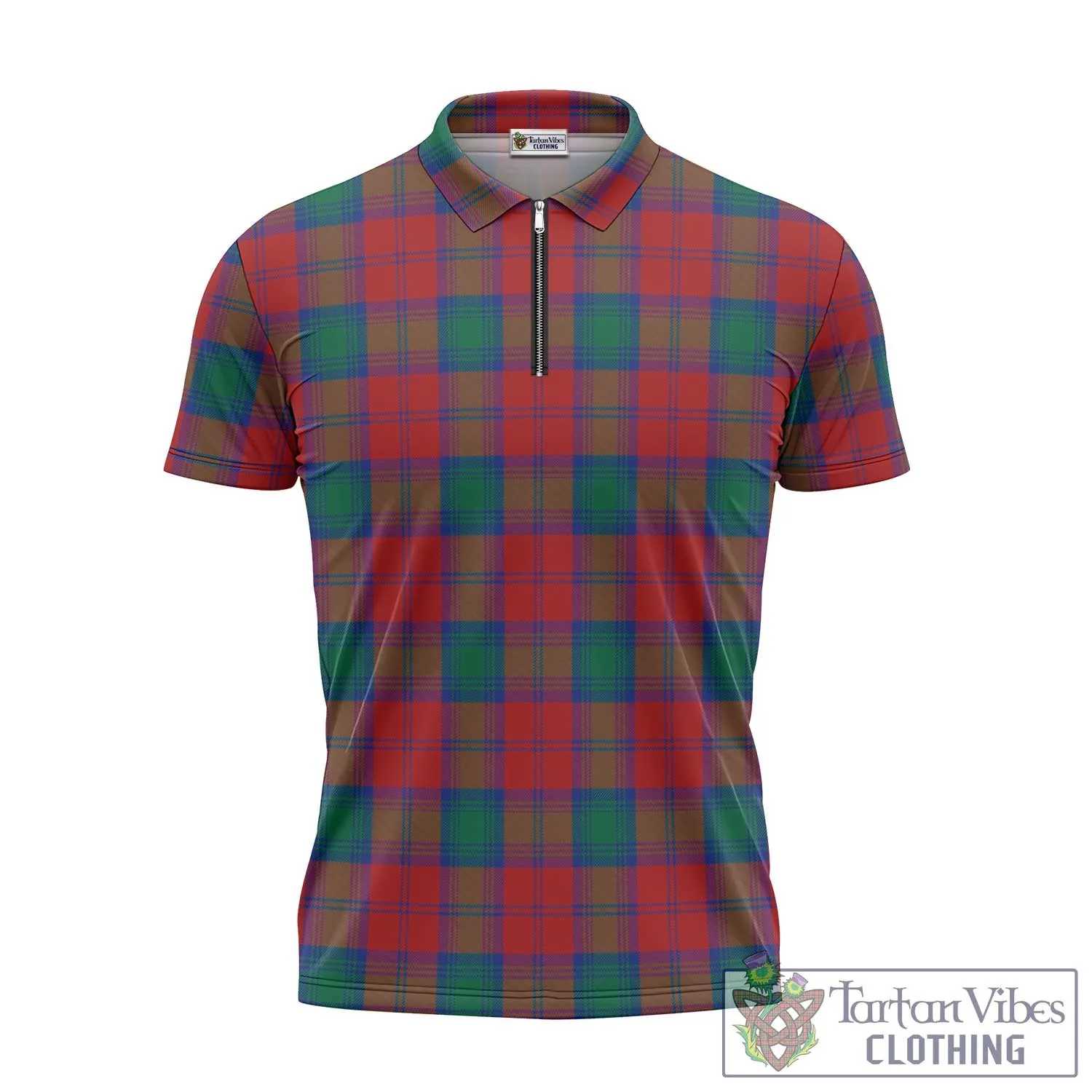 Auchinleck (Affleck) Tartan Zipper Polo Shirt