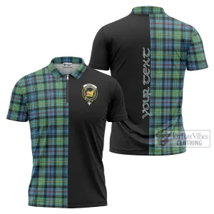 Bailey Ancient Tartan Zipper Polo Shirt with Family Crest and Half Of Me Style