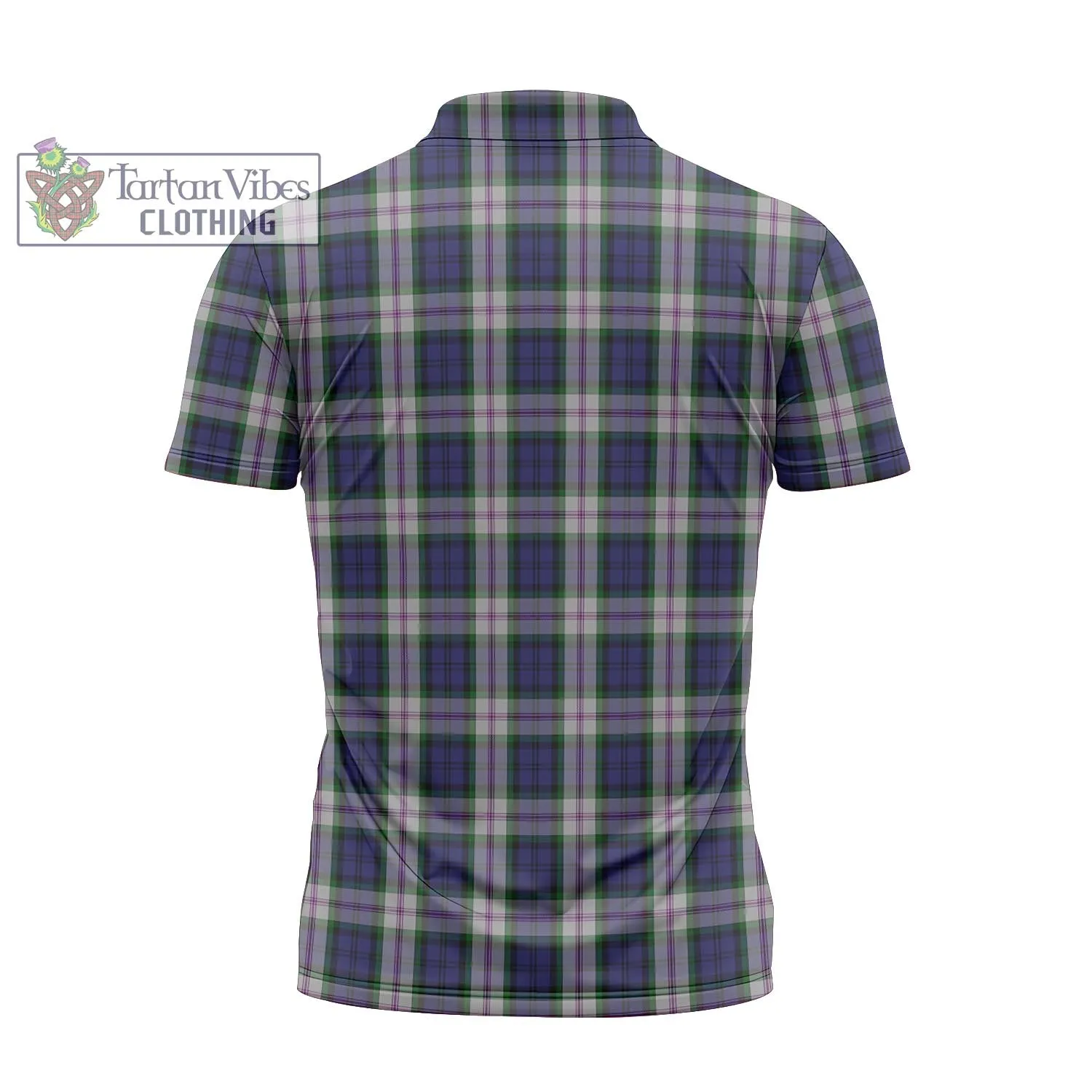 Baird Dress Tartan Zipper Polo Shirt with Family Crest