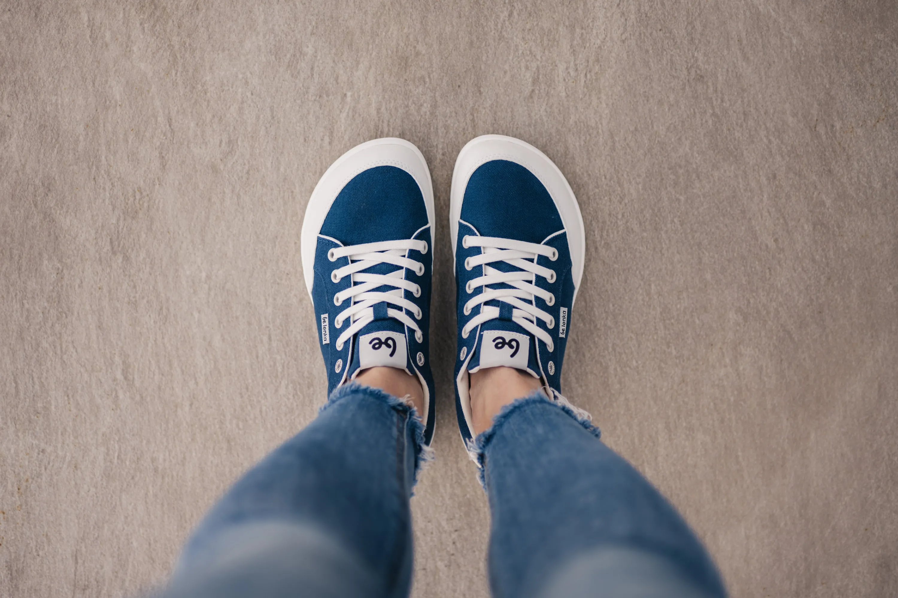 Barefoot Sneakers Be Lenka Rebound - Dark Blue & White Clearance