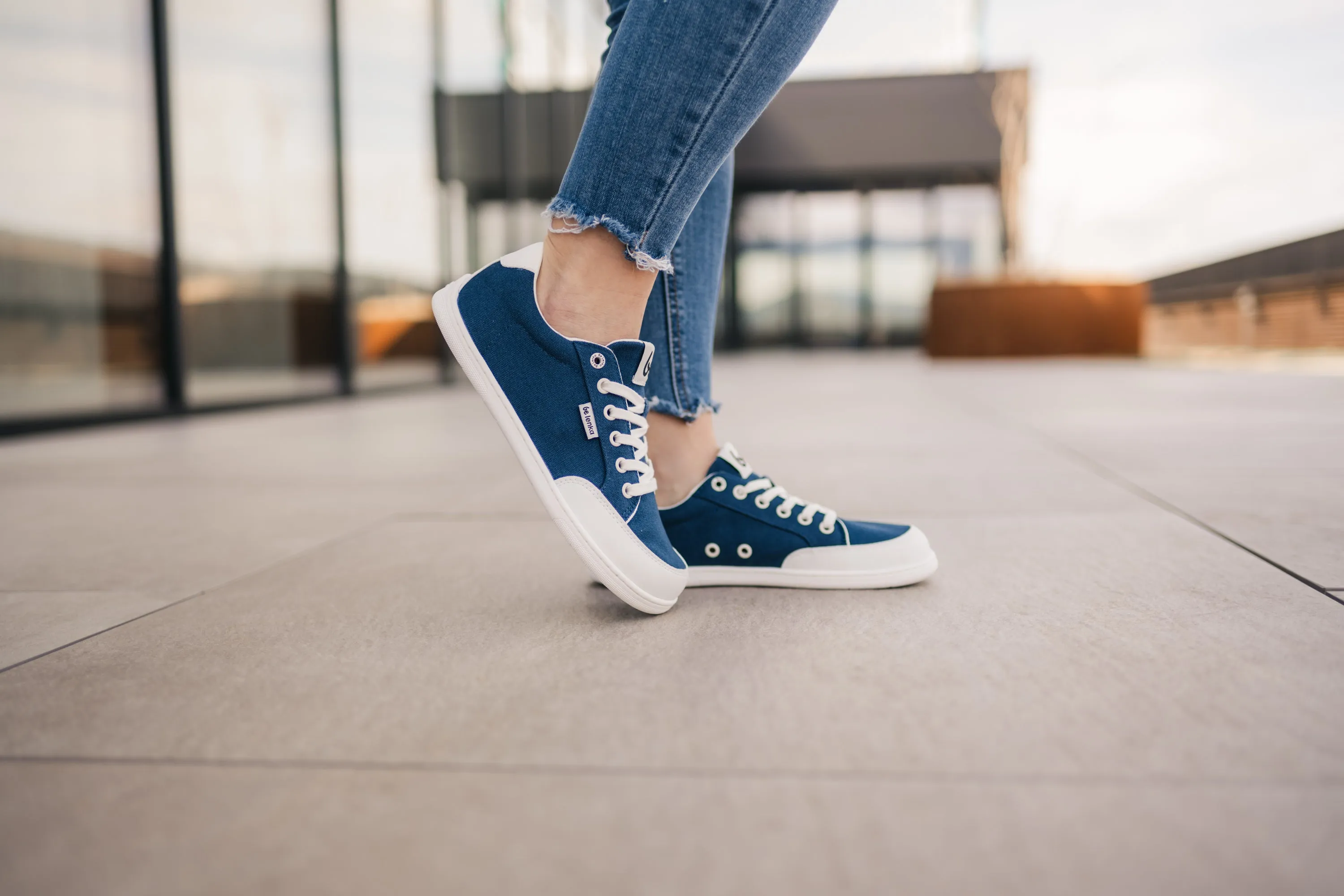 Barefoot Sneakers Be Lenka Rebound - Dark Blue & White Clearance