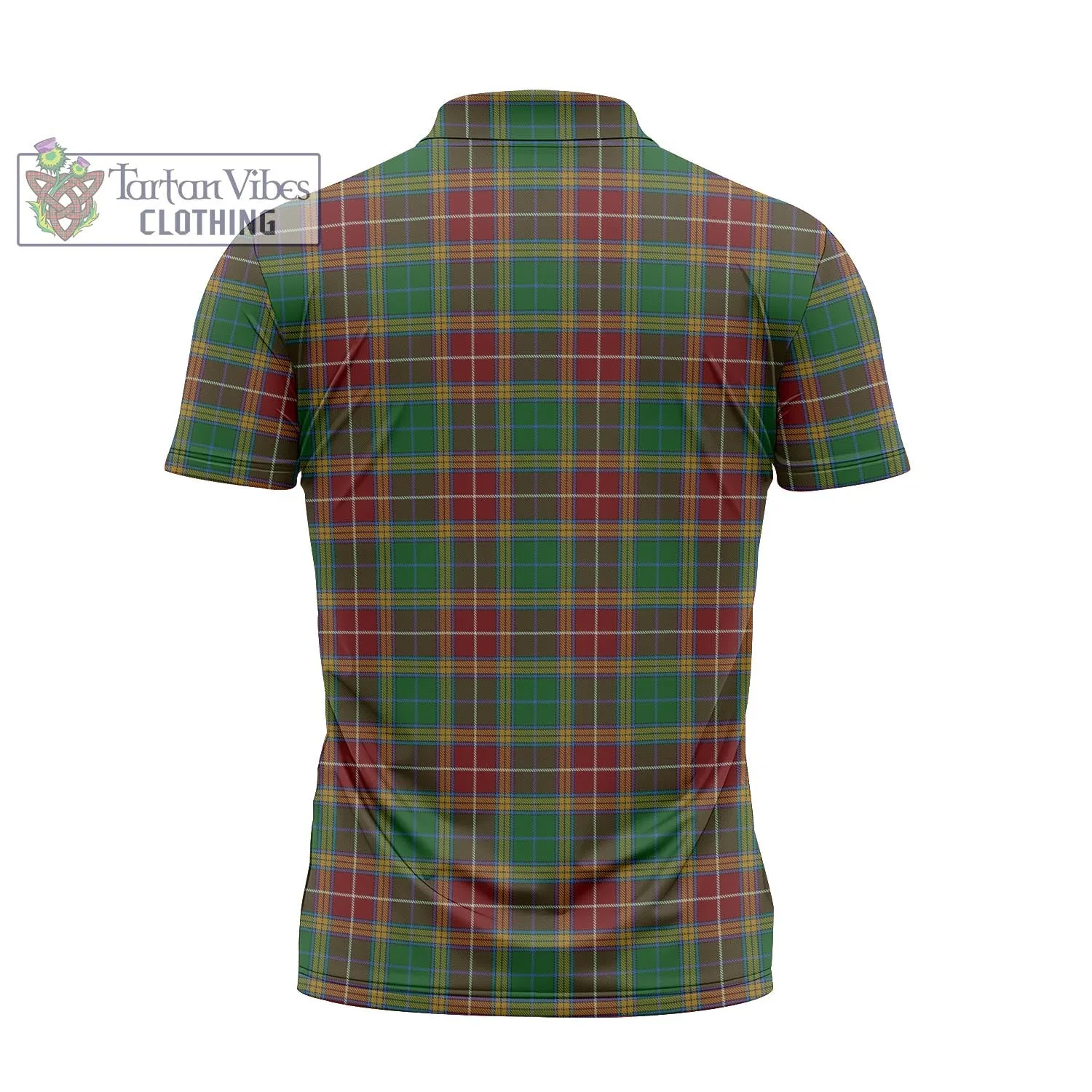 Baxter Tartan Zipper Polo Shirt with Family Crest