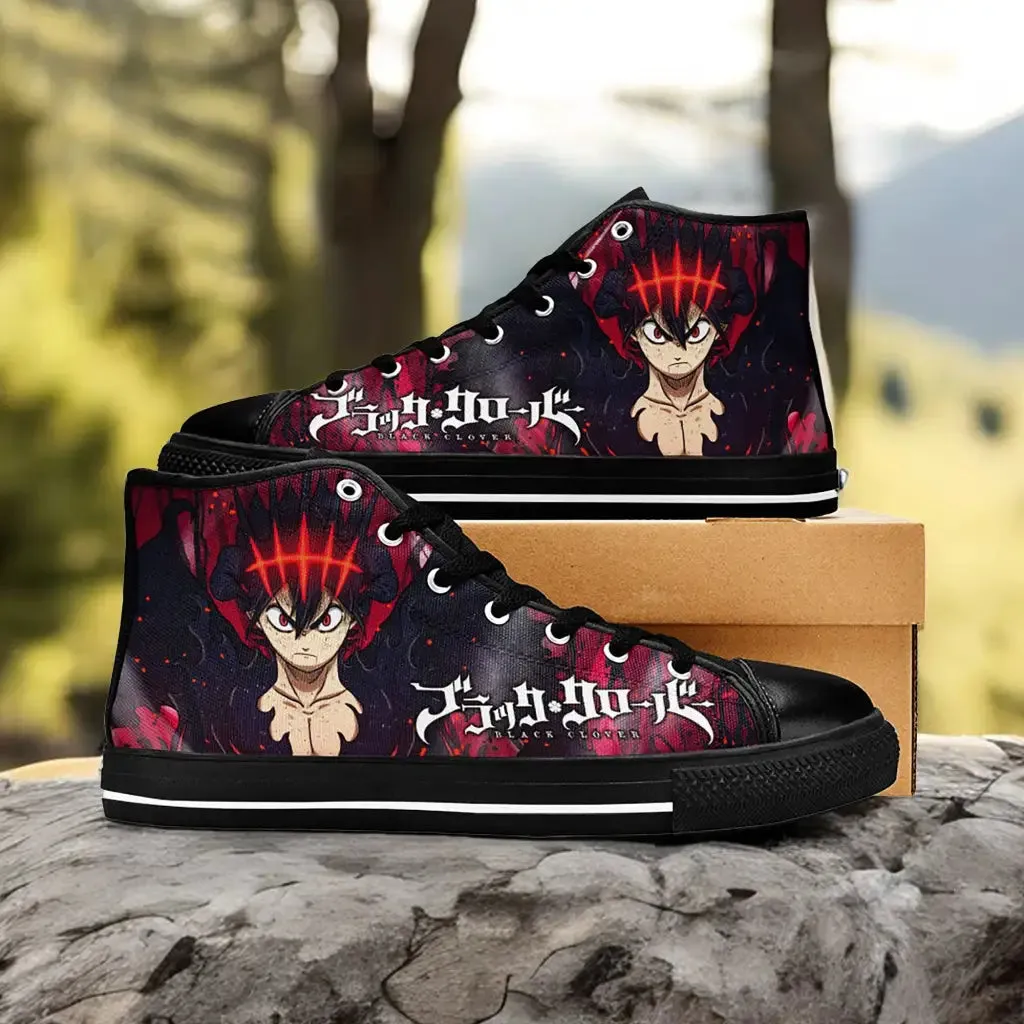 Black Clover Asta Devil Form Shoes High Tops Sneakers for Kids and Adults