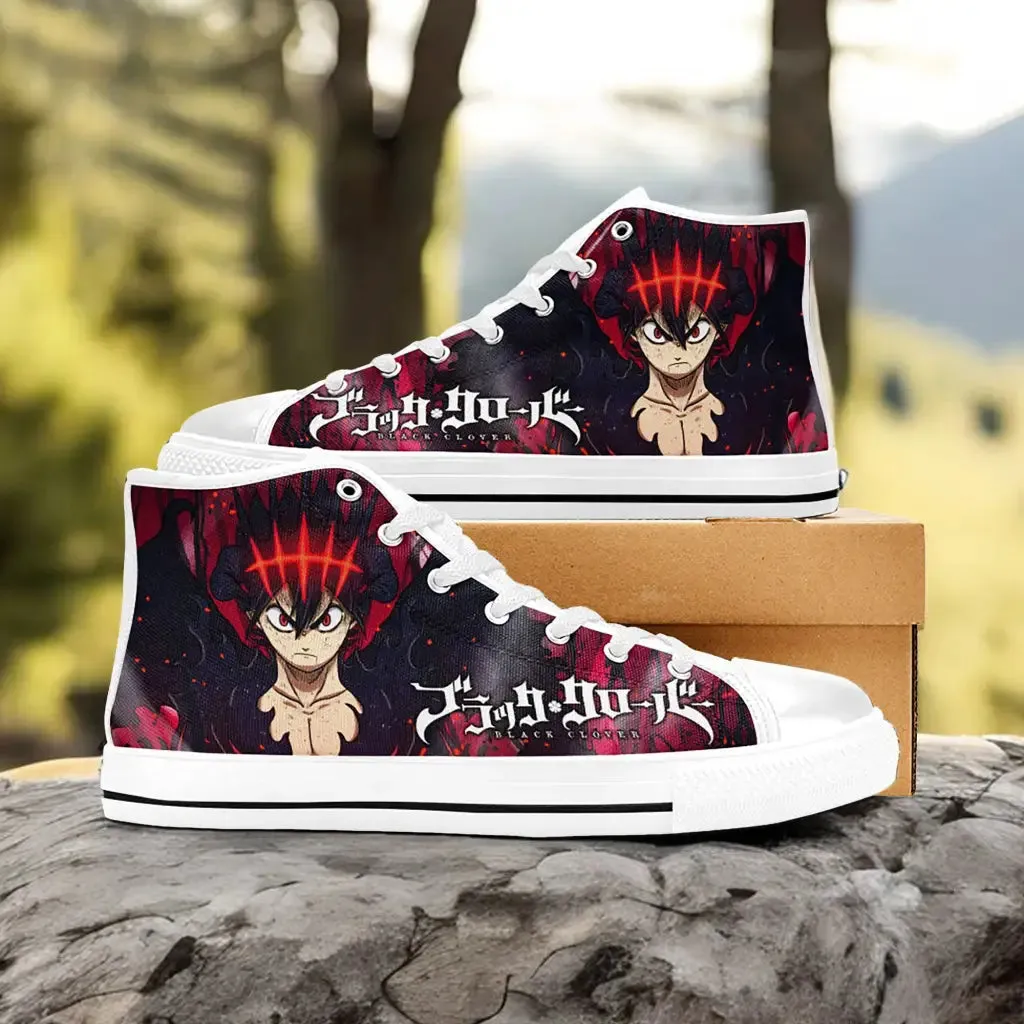 Black Clover Asta Devil Form Shoes High Tops Sneakers for Kids and Adults