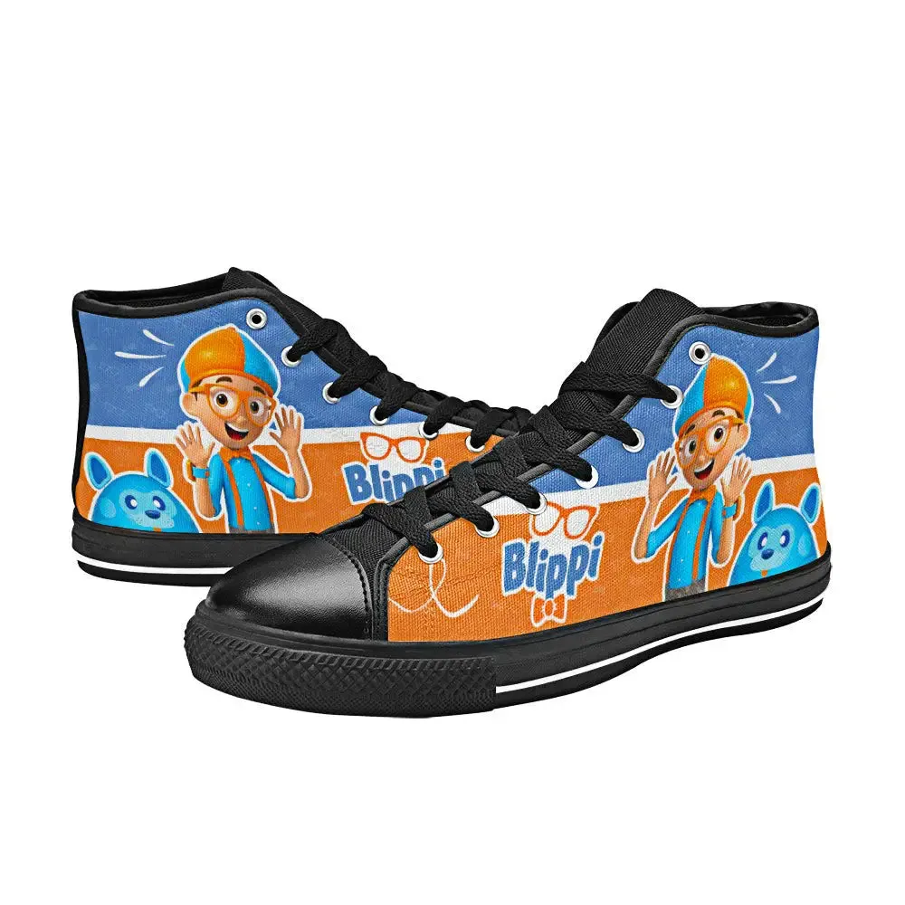 Blippi Wonders Shoes High Top Sneakers for Kids and Adults