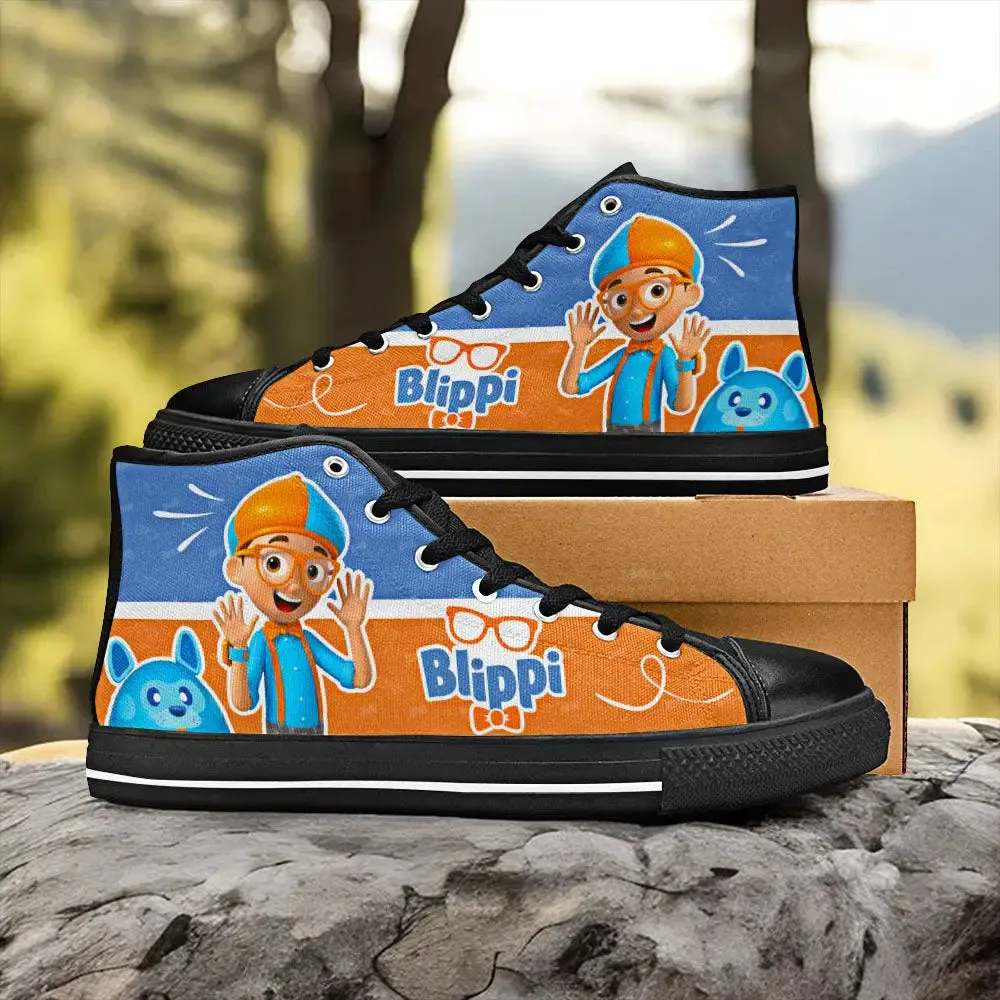 Blippi Wonders Shoes High Top Sneakers for Kids and Adults