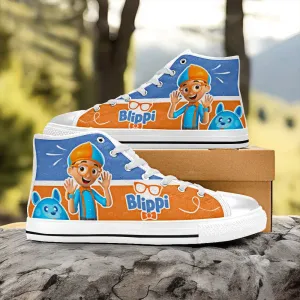 Blippi Wonders Shoes High Top Sneakers for Kids and Adults