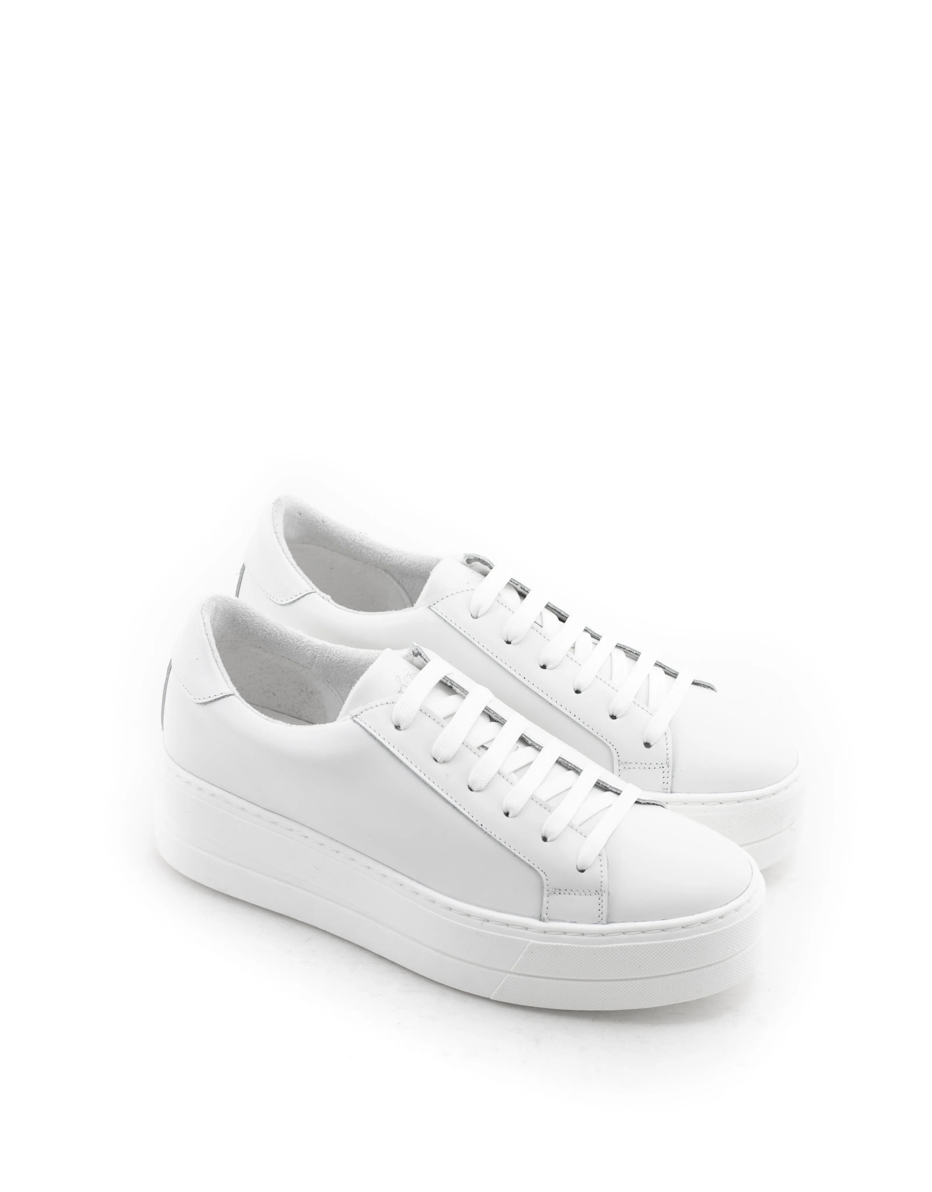 Bos & Co — Maya Platform Sneaker - White Leather